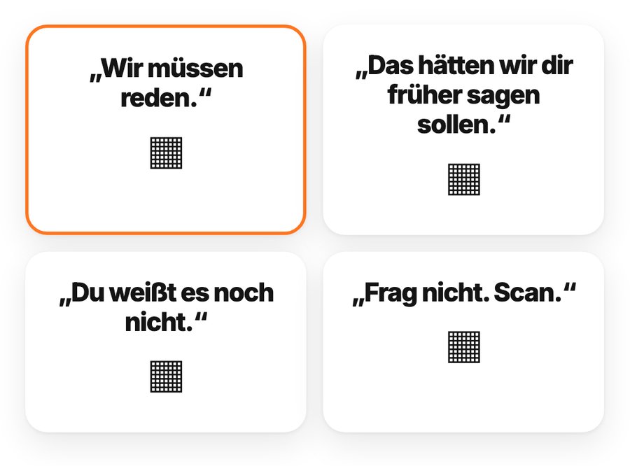 Beispiele für Plakatsätze mit QR-Code